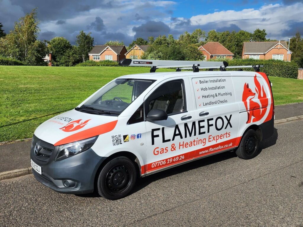 FlameFox company van – Gas & heating engineer Glasgow ready for boiler installation