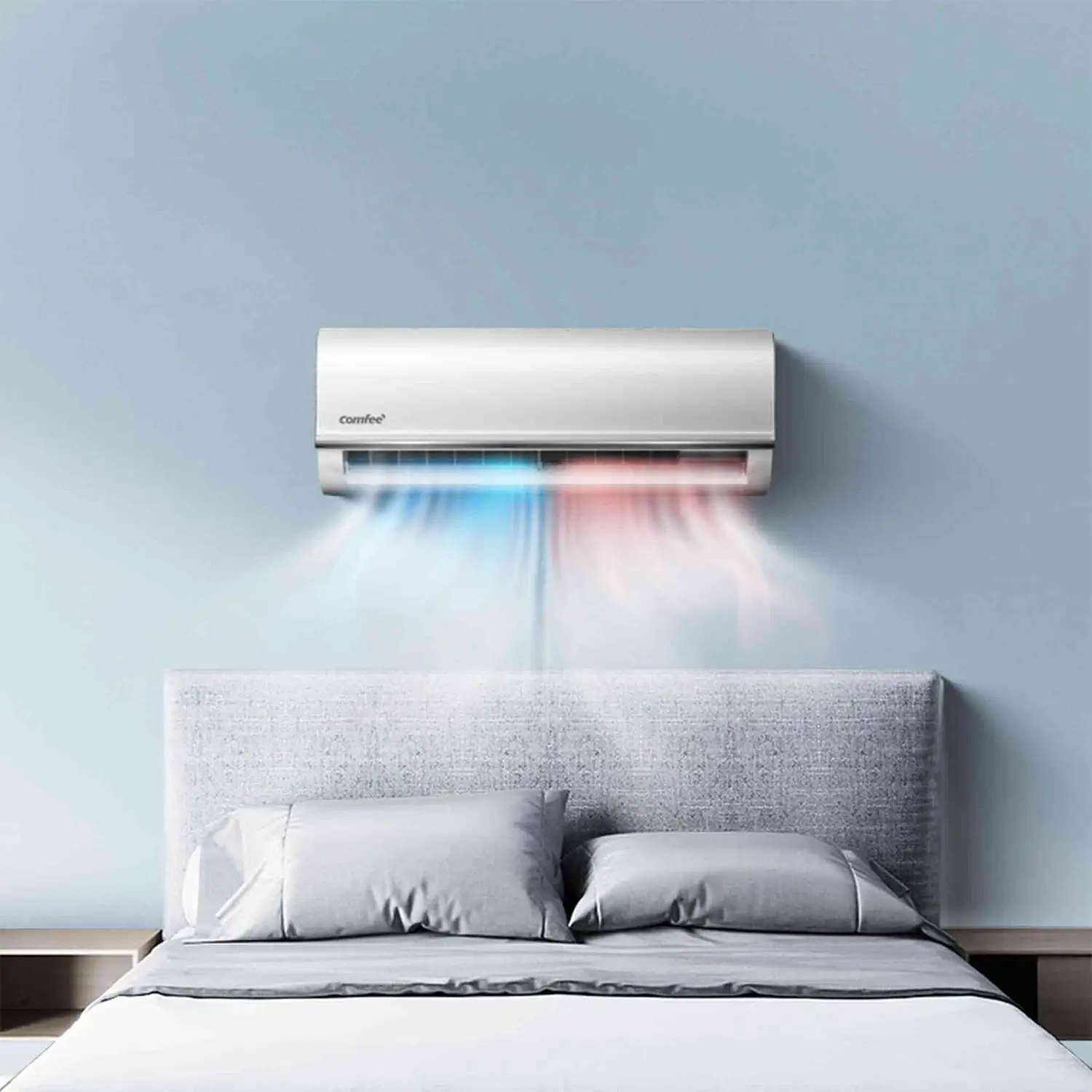 Wall-mounted air conditioning unit installed in a Glasgow living room